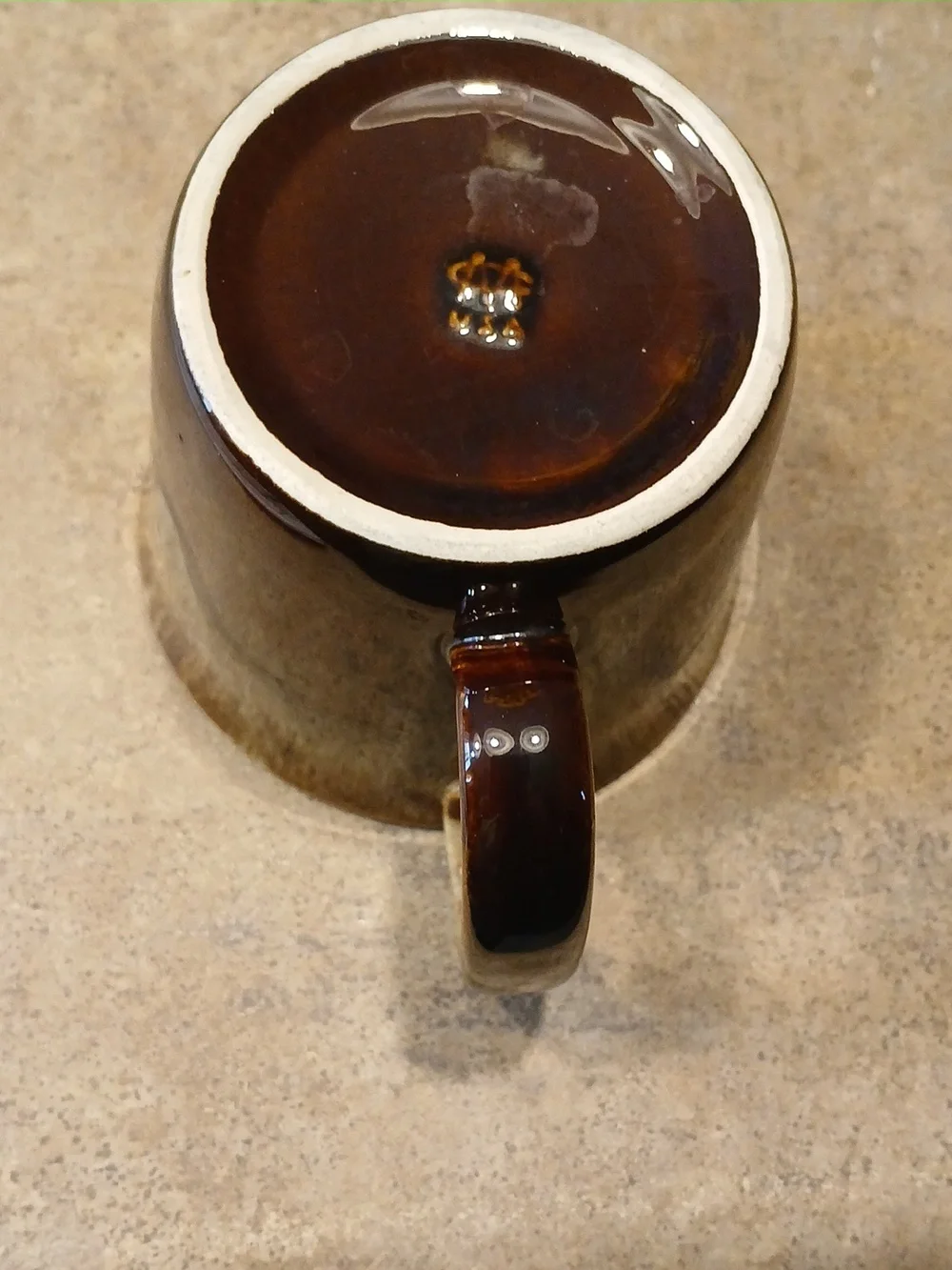 Brown Drip Glaze Ceramic Coffee Mug USA